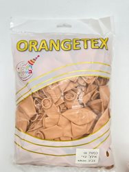 בלון לטקס 12 - צבע גוף פסטל 100 יח' ORANGETEX
