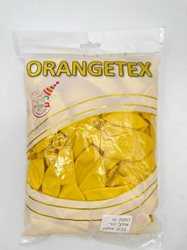 בלון לטקס 12 - צבע צהוב פסטל 100 יח' ORANGETEX