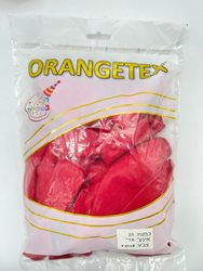 בלון לטקס 18 - צבע אדום פסטל 25 יח' ORANGETEX