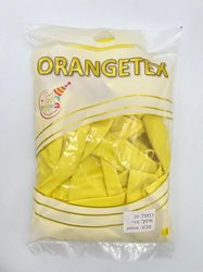 בלון לטקס 18 - צבע צהוב פסטל 25 יח' ORANGETEX