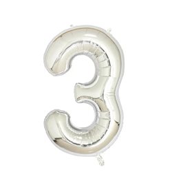 בלון ספרה 50'' כסף- 3