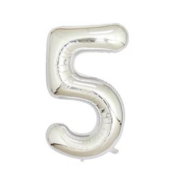 בלון ספרה 50'' כסף- 5
