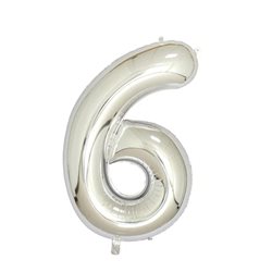 בלון ספרה 50'' כסף- 6