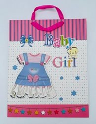 שקיות מעוצבות S -BABY GIRL ורוד