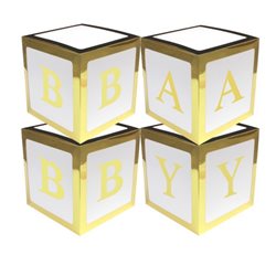 סט 4 קופסאות BABY זהב