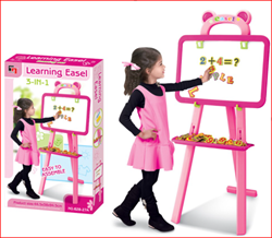 לוח ציור בנות צד מגנט צד גיר גובה 95 ס"מ כולל מספרים ואותיות מגנטים בקופסא 52 ס"מ